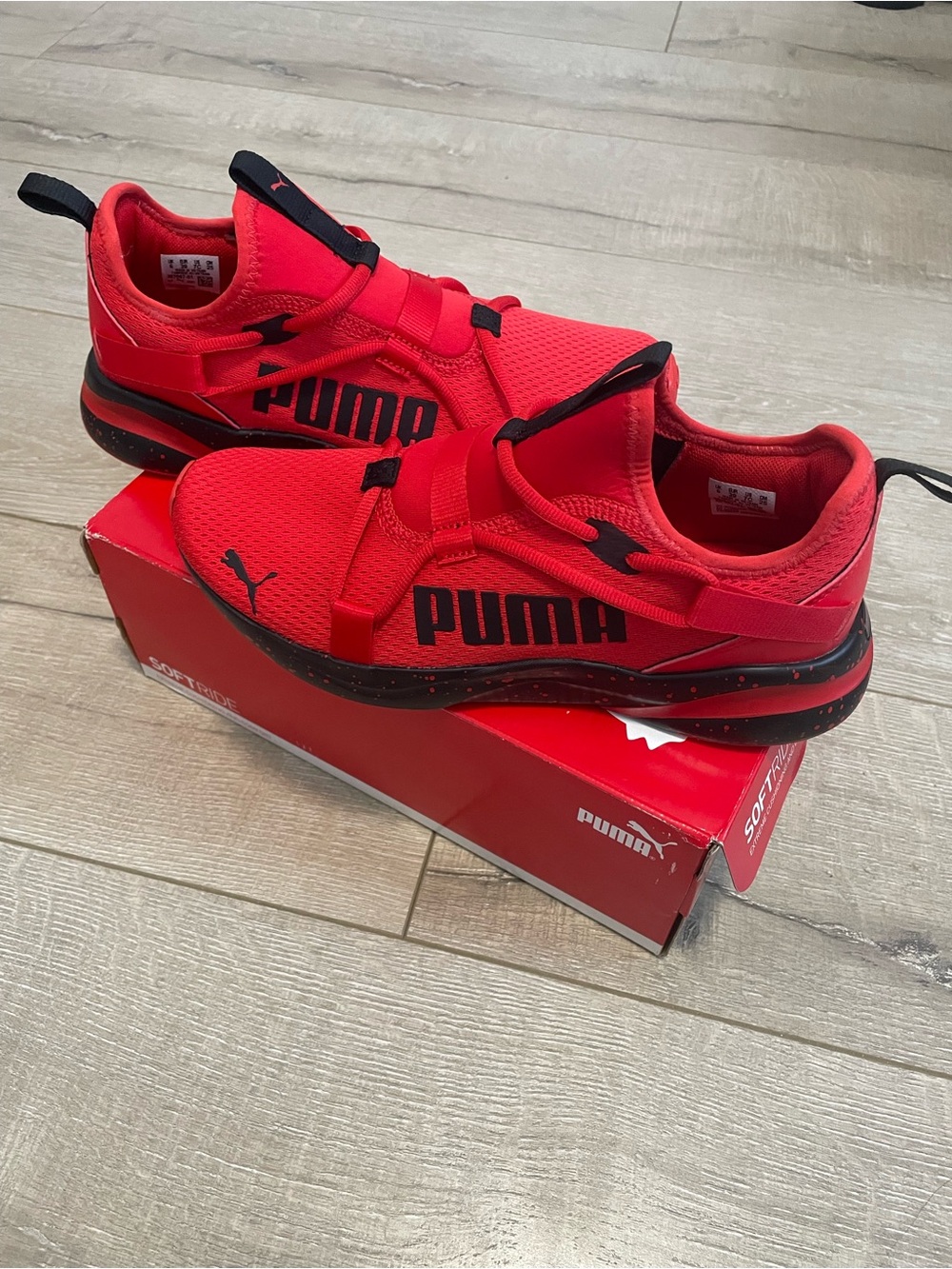 PUMA Softride Junior 7C Red Athletic Sneakers
